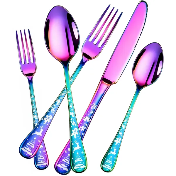 Rainbow_Stainless_Steel_Celebration_Collection_Cutlery_Set_For_Home_And_Kitchen_Pack_Of_6_30_Pcs