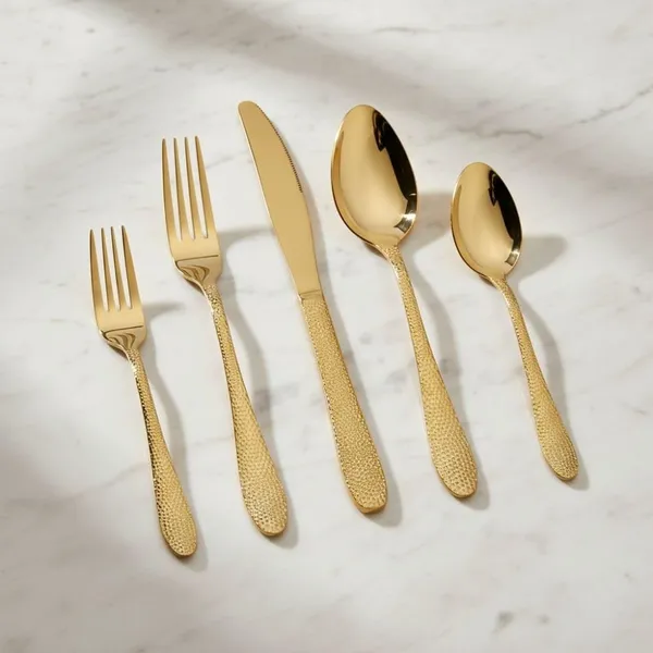 Gold_Stainless_Steel_Artisan_Hammered_Collection_Cutlery_Set_For_Home_And_Kitchen_Pack_Of_6_30_Pcs