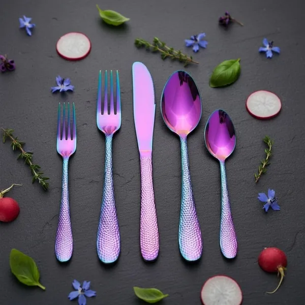 Rainbow_Stainless_Steel_Artisan_Hammered_Collection_Cutlery_Set_For_Home_And_Kitchen_Pack_Of_6_30_Pcs