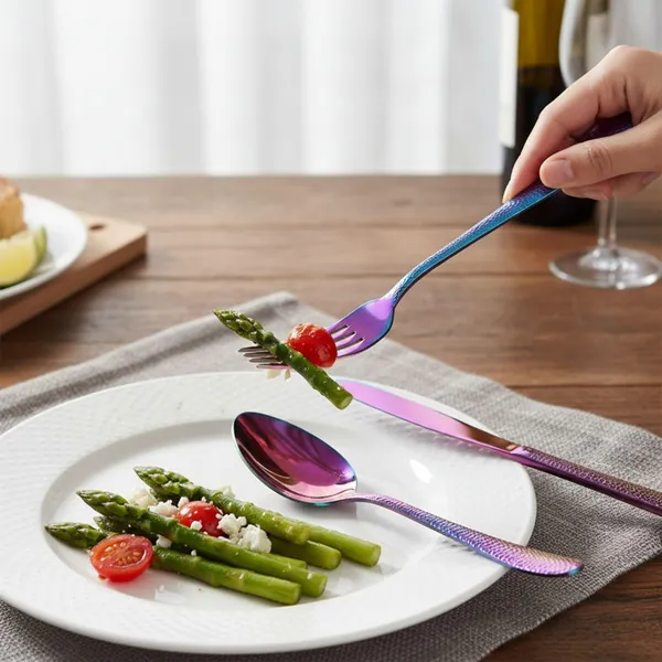 Rainbow_Stainless_Steel_Artisan_Hammered_Collection_Cutlery_Set_For_Home_And_Kitchen_Pack_Of_6_30_Pcs