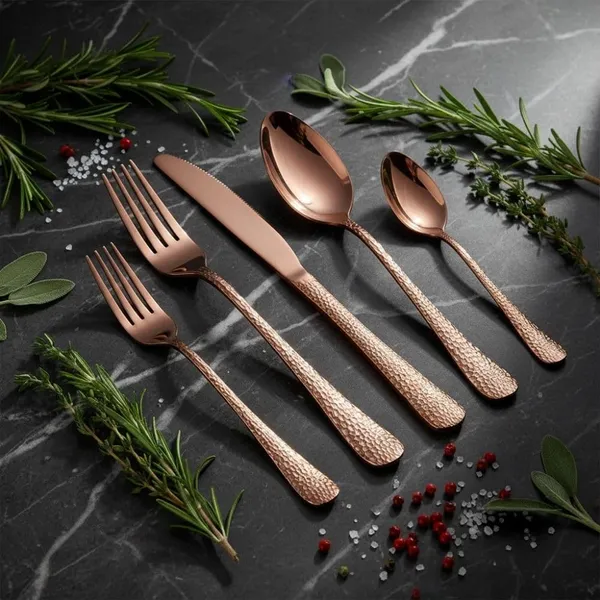 Rose_Gold_Stainless_Steel_Artisan_Hammered_Collection_Cutlery_Set_For_Home_And_Kitchen_Pack_Of_6_30_Pcs
