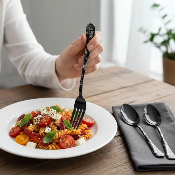 Black_Stainless_Steel_Bloom_Collection_Cutlery_Set_For_Home_And_Kitchen_Pack_Of_6_30_Pcs