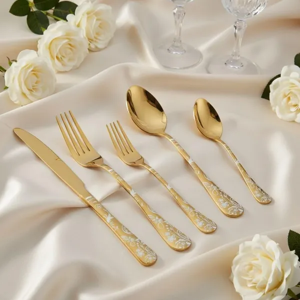 Gold_Stainless_Steel_Bloom_Collection_Cutlery_Set_For_Home_And_Kitchen_Pack_Of_6_30_Pcs