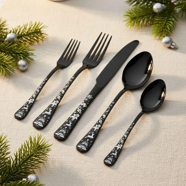 Black_Stainless_Steel_Celebration_Collection_Cutlery_Set_For_Home_And_Kitchen_Pack_Of_6_30_Pcs