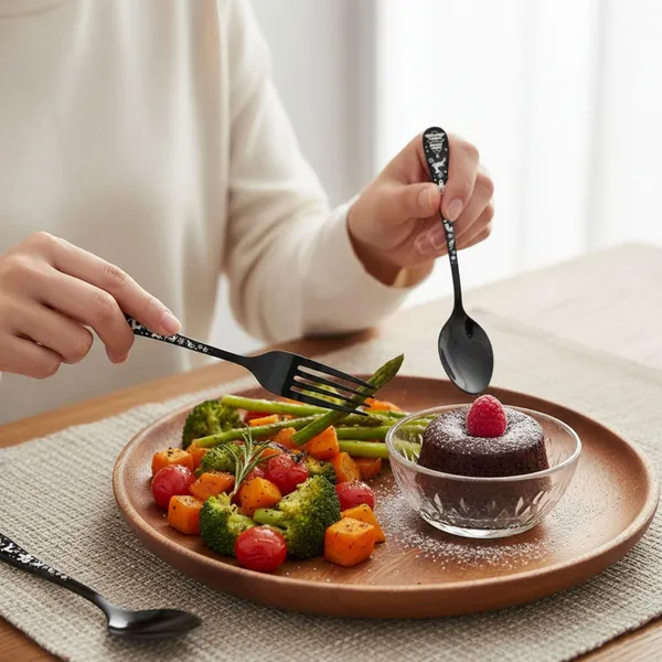 Black_Stainless_Steel_Celebration_Collection_Cutlery_Set_For_Home_And_Kitchen_Pack_Of_6_30_Pcs