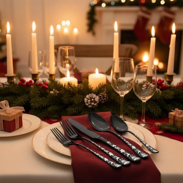 Black_Stainless_Steel_Celebration_Collection_Cutlery_Set_For_Home_And_Kitchen_Pack_Of_6_30_Pcs