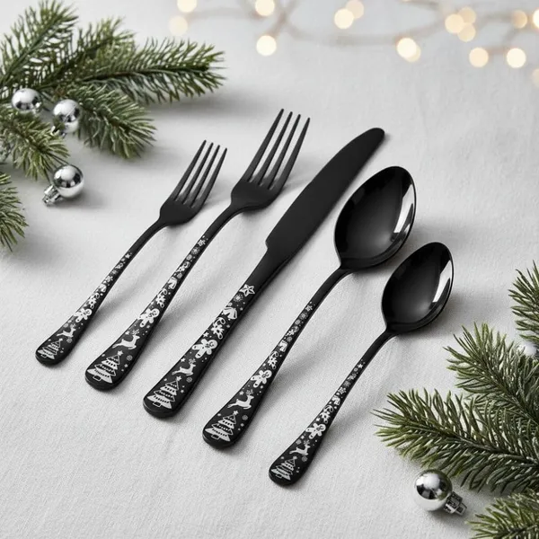 Black_Stainless_Steel_Celebration_Collection_Cutlery_Set_For_Home_And_Kitchen_Pack_Of_6_30_Pcs