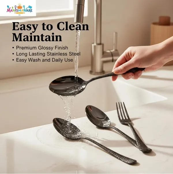 Black_Stainless_Steel_Basic_Cutlery_Set_Artisan_Hammered_Collection_Cutlery_Set_For_Home_And_Kitchen