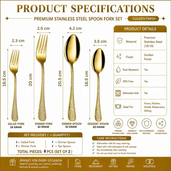 Gold_Stainless_Steel_Basic_Cutlery_Set_Artisan_Hammered_Collection_Cutlery_Set_For_Home_And_Kitchen