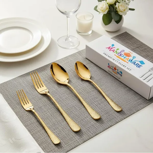 Gold_Stainless_Steel_Basic_Cutlery_Set_Artisan_Hammered_Collection_Cutlery_Set_For_Home_And_Kitchen