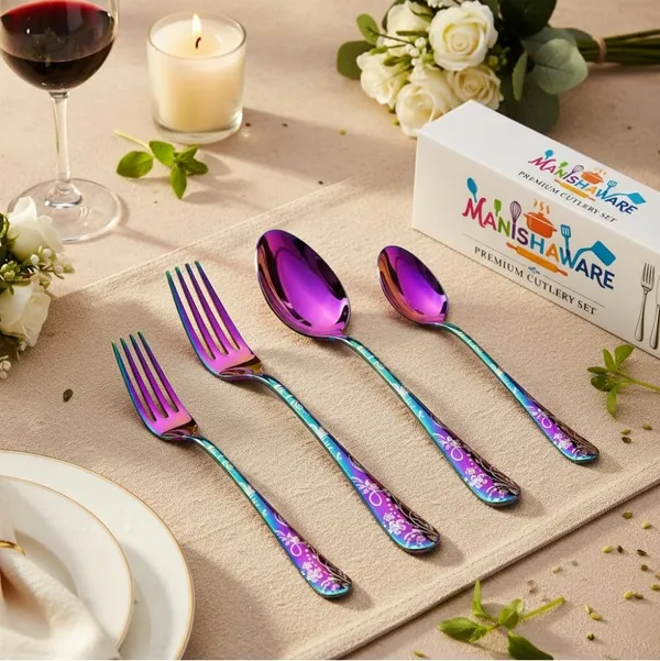 Rainbow_Stainless_Steel_Basic_Cutlery_Set_Bloom_Collection_Cutlery_Set_For_Home_And_Kitchen