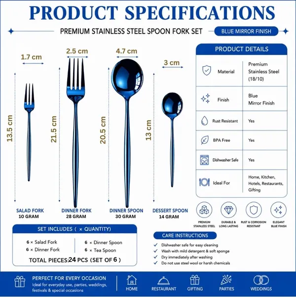 Blue_Stainless_Steel_Basic_Cutlery_Set_Slim_Elite_Collection_Cutlery_Set_For_Home_And_Kitchen