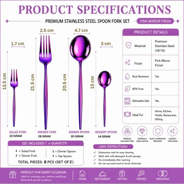 Pink_Stainless_Steel_Basic_Cutlery_Set_Slim_Elite_Collection_Cutlery_Set_For_Home_And_Kitchen