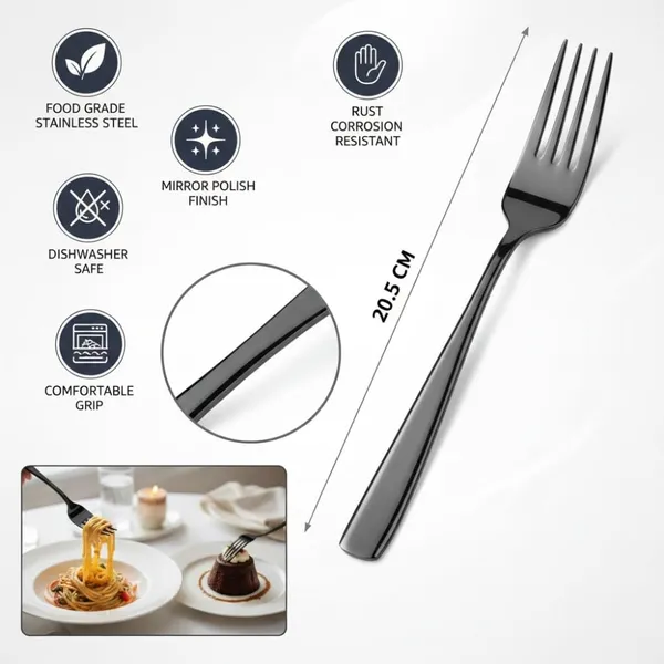 Black_Stainless_Steel_Fork_Set_Mirror_Luxe_Collection_Fork_For_Home_And_Kitchen