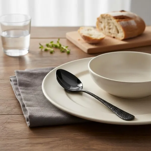 Black_Stainless_Steel_Spoon_Set_Artisan_Hammered_Collection_Spoon_For_Home_And_Kitchen