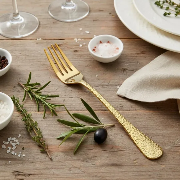 Gold_Stainless_Steel_Fork_Set_Artisan_Hammered_Collection_Fork_For_Home_And_Kitchen