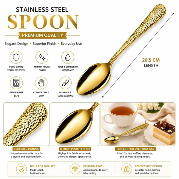 Gold_Stainless_Steel_Spoon_Set_Artisan_Hammered_Collection_Spoon_For_Home_And_Kitchen