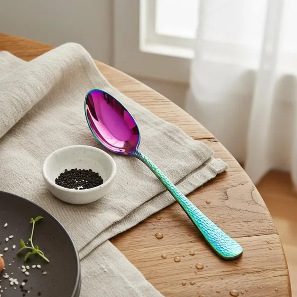 Rainbow_Stainless_Steel_Spoon_Set_Artisan_Hammered_Collection_Spoon_For_Home_And_Kitchen
