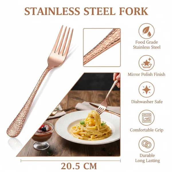 Rose_Gold_Stainless_Steel_Fork_Set_Artisan_Hammered_Collection_Fork_For_Home_And_Kitchen