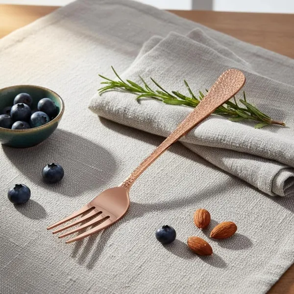 Rose_Gold_Stainless_Steel_Fork_Set_Artisan_Hammered_Collection_Fork_For_Home_And_Kitchen