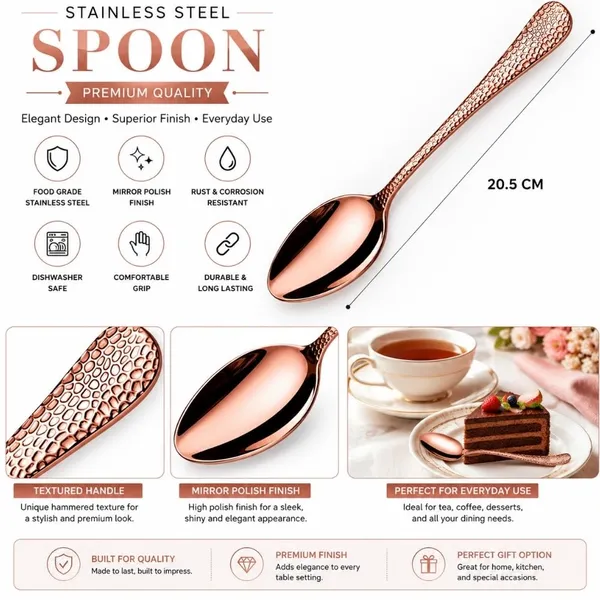 Rose_Gold_Stainless_Steel_Spoon_Set_Artisan_Hammered_Collection_Spoon_For_Home_And_Kitchen