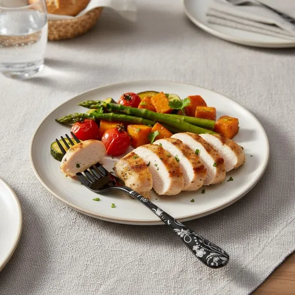 Black_Stainless_Steel_Fork_Set_Bloom_Collection_Fork_For_Home_And_Kitchen