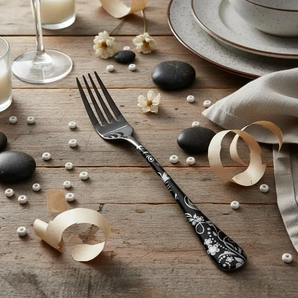 Black_Stainless_Steel_Fork_Set_Bloom_Collection_Fork_For_Home_And_Kitchen