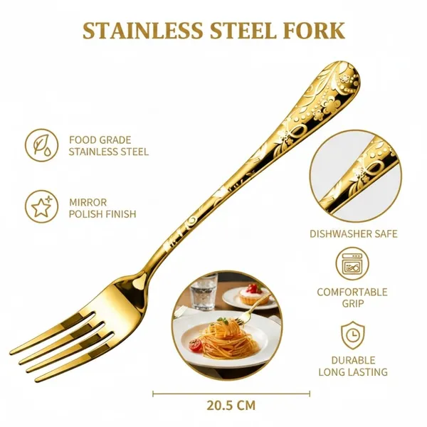 Gold_Stainless_Steel_Fork_Set_Bloom_Collection_Fork_For_Home_And_Kitchen