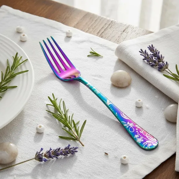 Rainbow_Stainless_Steel_Fork_Set_Bloom_Collection_Fork_For_Home_And_Kitchen