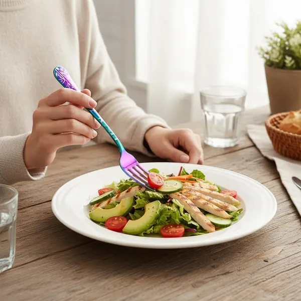 Rainbow_Stainless_Steel_Fork_Set_Bloom_Collection_Fork_For_Home_And_Kitchen