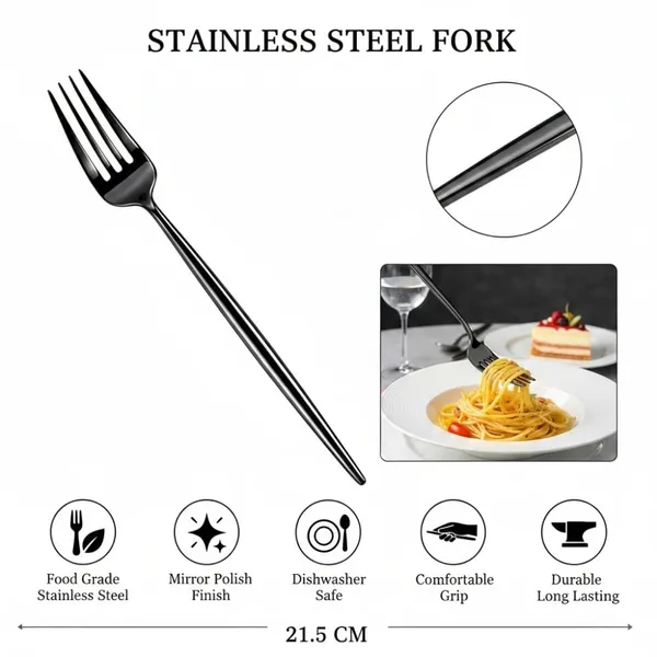 Black_Stainless_Steel_Fork_Set_Slim_Elite_Collection_Fork_For_Home_And_Kitchen