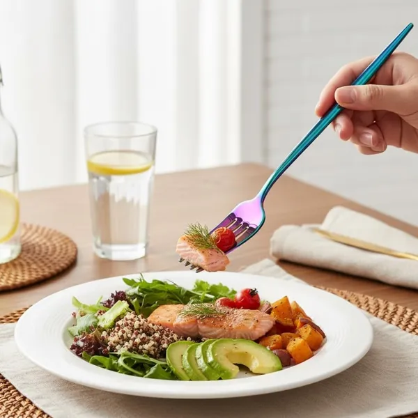 Rainbow_And_Blue_Stainless_Steel_Fork_Set_Slim_Elite_Collection_Fork_For_Home_And_Kitchen
