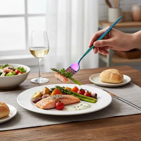 Rainbow_And_Blue_Stainless_Steel_Fork_Set_Slim_Elite_Collection_Fork_For_Home_And_Kitchen