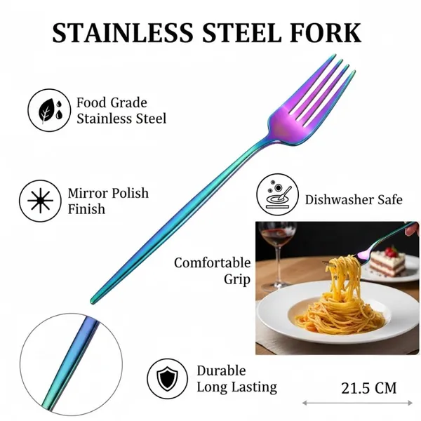 Rainbow_And_Blue_Stainless_Steel_Fork_Set_Slim_Elite_Collection_Fork_For_Home_And_Kitchen