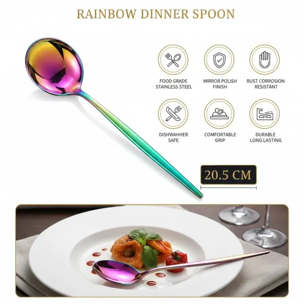 Rainbow_And_Green_Stainless_Steel_Spoon_Set_Slim_Elite_Collection_Spoon_For_Home_And_Kitchen