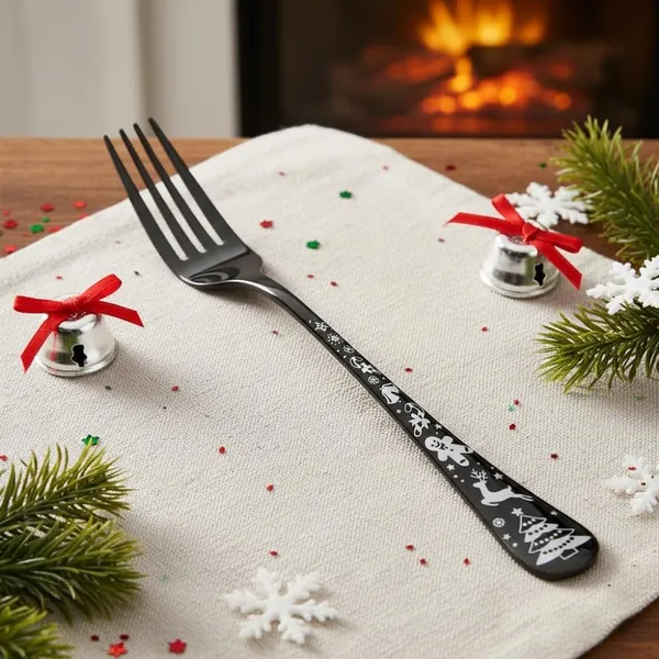Black_Stainless_Steel_Fork_Set_Celebration_Collection_Fork_For_Home_And_Kitchen