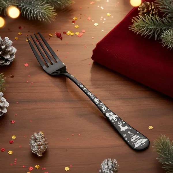 Black_Stainless_Steel_Fork_Set_Celebration_Collection_Fork_For_Home_And_Kitchen