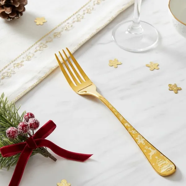 Gold_Stainless_Steel_Fork_Set_Celebration_Collection_Fork_For_Home_And_Kitchen