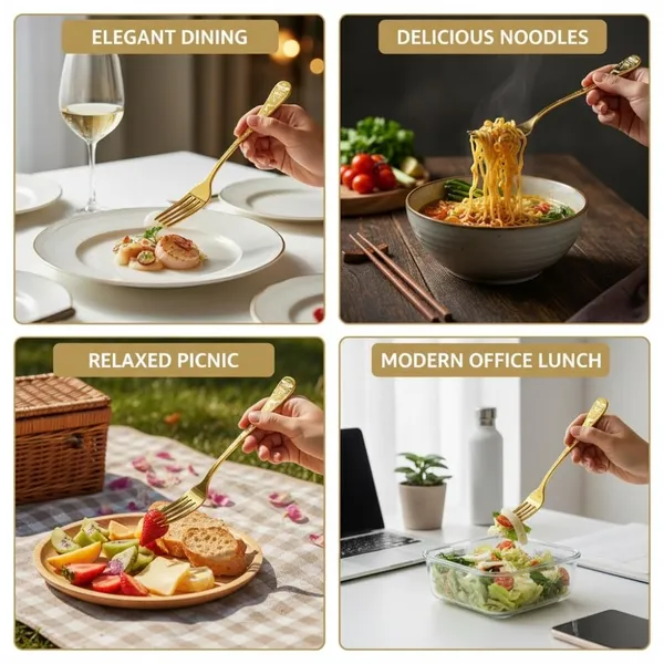 Gold_Stainless_Steel_Fork_Set_Celebration_Collection_Fork_For_Home_And_Kitchen