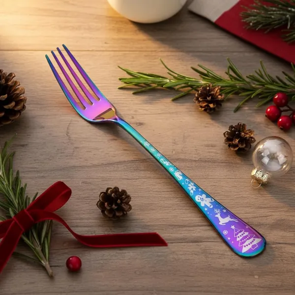 Rainbow_Stainless_Steel_Fork_Set_Celebration_Collection_Fork_For_Home_And_Kitchen