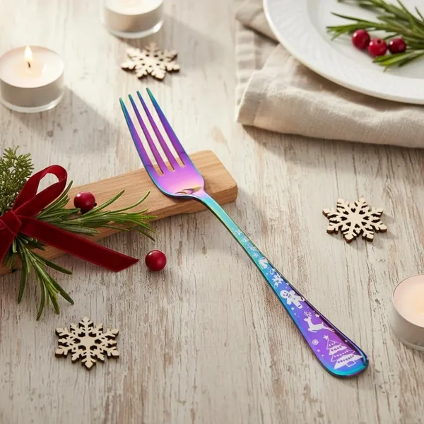 Rainbow_Stainless_Steel_Fork_Set_Celebration_Collection_Fork_For_Home_And_Kitchen