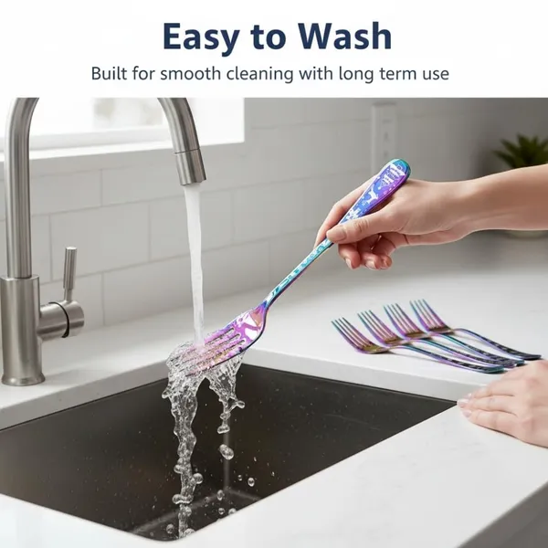 Rainbow_Stainless_Steel_Fork_Set_Celebration_Collection_Fork_For_Home_And_Kitchen