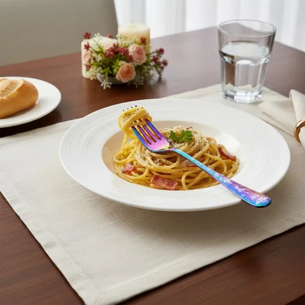 Rainbow_Stainless_Steel_Fork_Set_Celebration_Collection_Fork_For_Home_And_Kitchen
