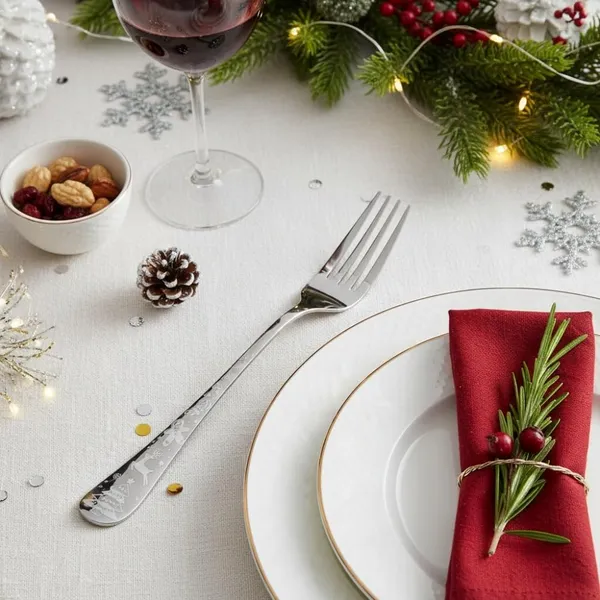Silver_Stainless_Steel_Fork_Set_Celebration_Collection_Fork_For_Home_And_Kitchen