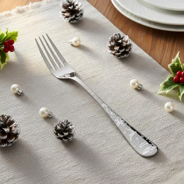 Silver_Stainless_Steel_Fork_Set_Celebration_Collection_Fork_For_Home_And_Kitchen