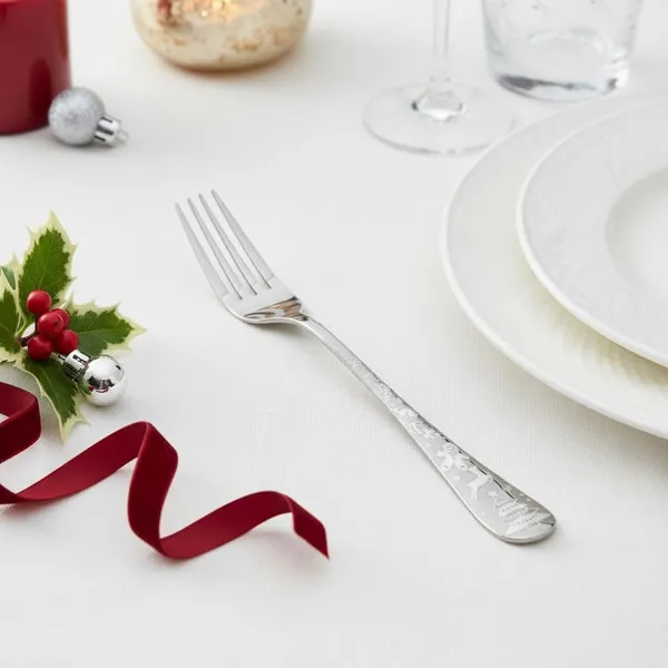 Silver_Stainless_Steel_Fork_Set_Celebration_Collection_Fork_For_Home_And_Kitchen