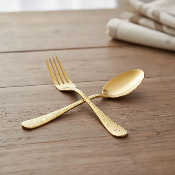Gold_Stainless_Steel_Spoon_Fork_Set_Artisan_Hammered_Collection_Spoon_Fork_For_Home_And_Kitchen