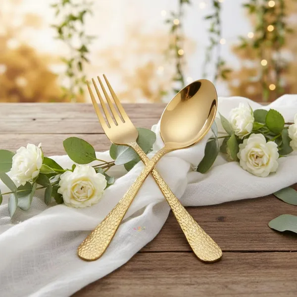 Gold_Stainless_Steel_Spoon_Fork_Set_Artisan_Hammered_Collection_Spoon_Fork_For_Home_And_Kitchen
