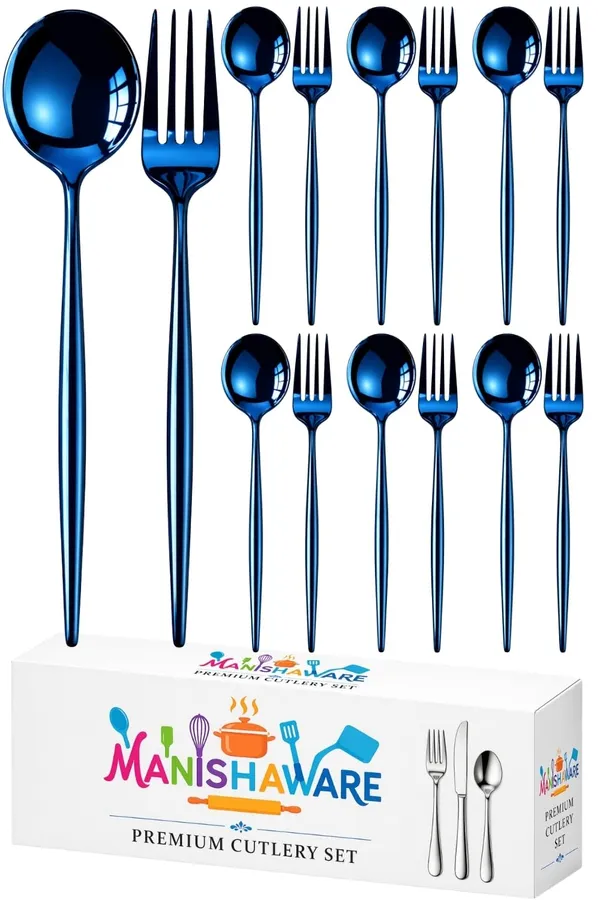 Blue_Stainless_Steel_Spoon_Fork_Set_Slim_Elite_Collection_Spoon_Fork_For_Home_And_Kitchen