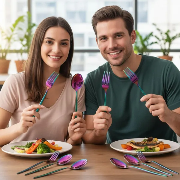 Rainbow_And_Blue_Stainless_Steel_Spoon_Fork_Set_Slim_Elite_Collection_Spoon_Fork_For_Home_And_Kitchen
